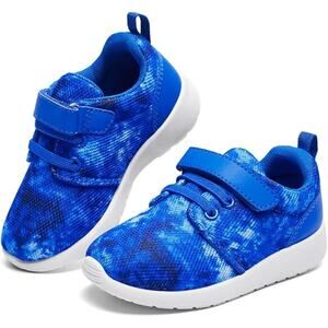 New Hiitave Toddler Boys Size 8 Blue Sneakers Latch and Loop Close Tennis Shoes